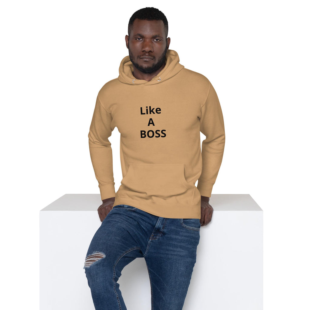 Unisex Cotton-Blend Hoodie: Like A Boss Graphic