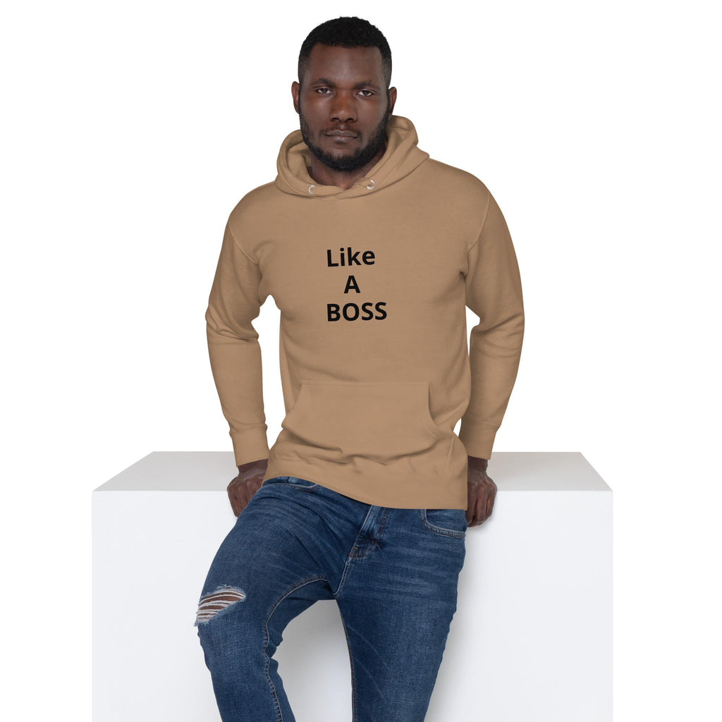 Unisex Cotton-Blend Hoodie: Like A Boss Graphic