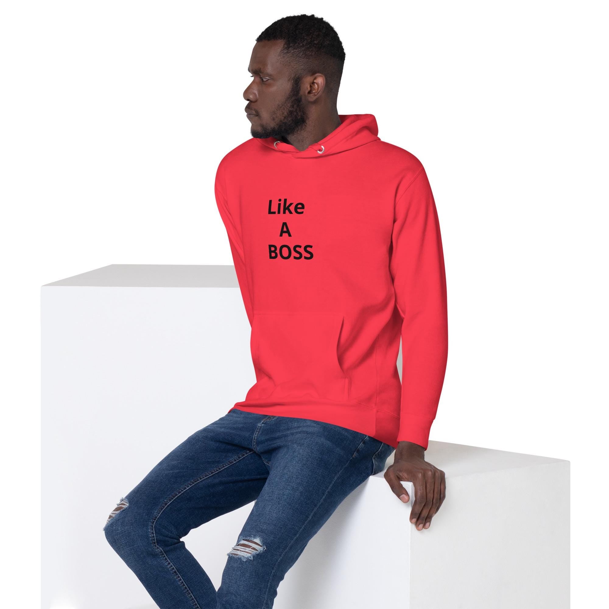 Unisex Cotton-Blend Hoodie: Like A Boss Graphic